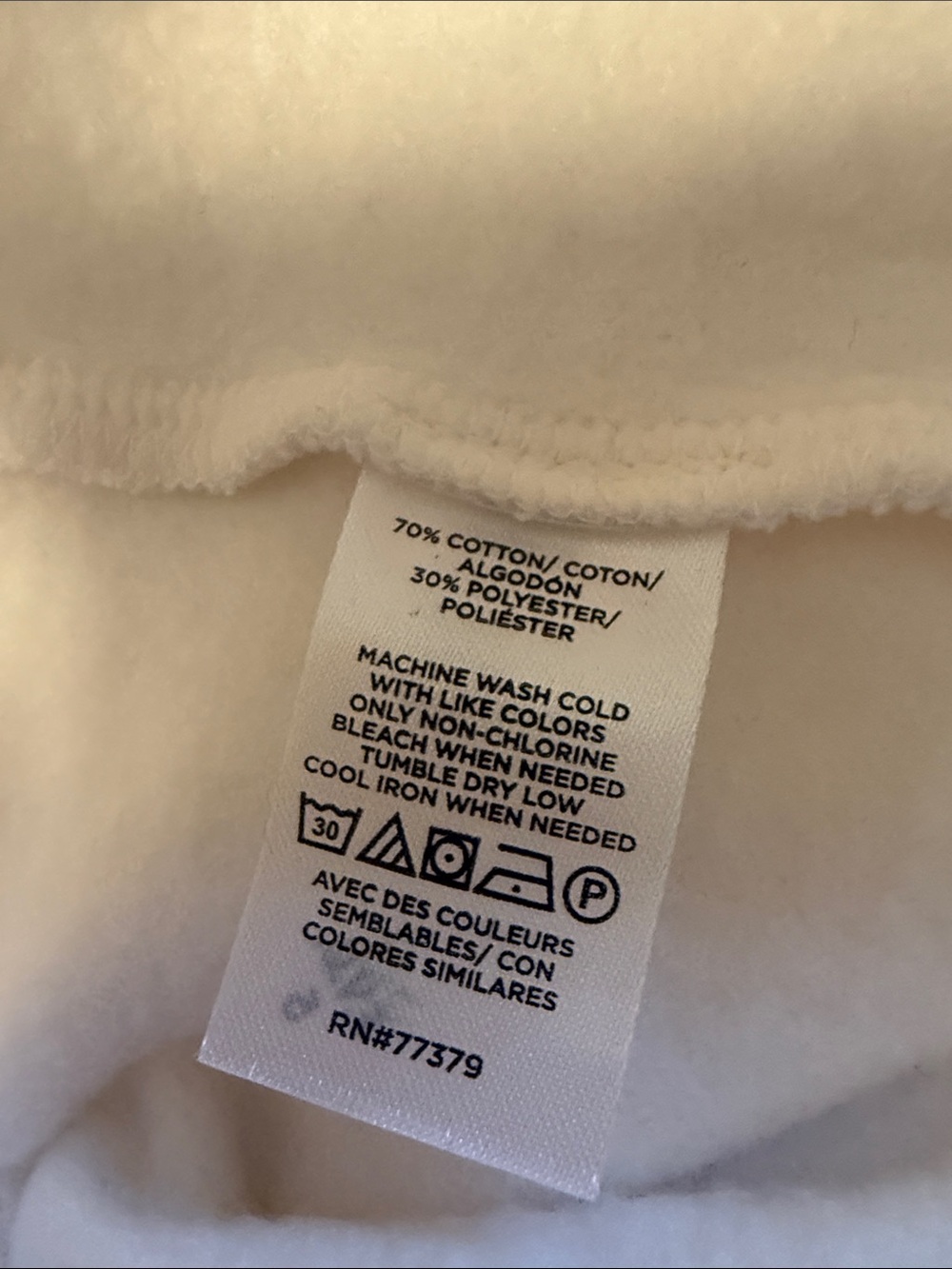 Ann Taylor Cream Button Henley Sweatshirt Pullover Sz L - Picture 4 of 4